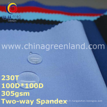 Tissu polaire bi-élastique de Spandex de polyester pour des vestes de vêtement (GLLML251)